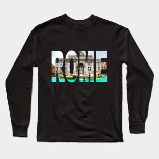 ROME Italy, Trevi Fountain Long Sleeve T-Shirt